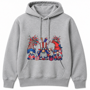 4th of July Patriotic Gnomes Fireworks Hoodie