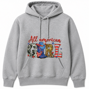 All American Girl Cowgirl Boots Hat Hoodie