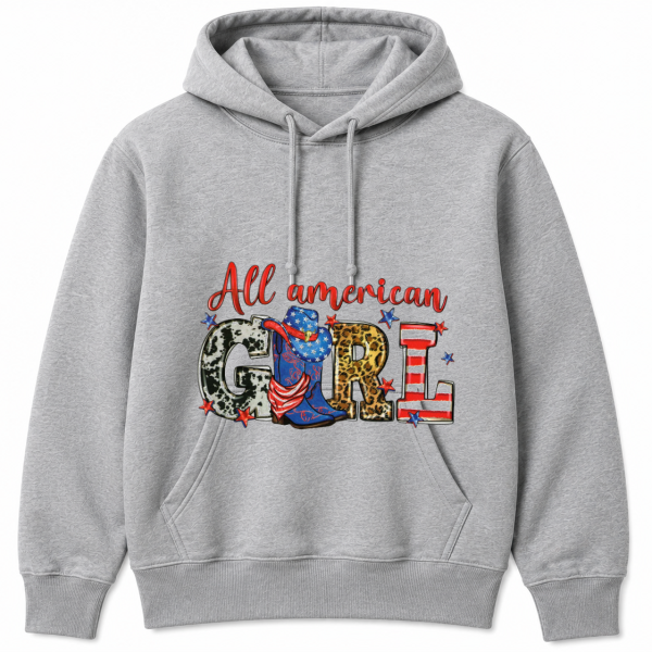 All American Girl Cowgirl Boots Hat Hoodie