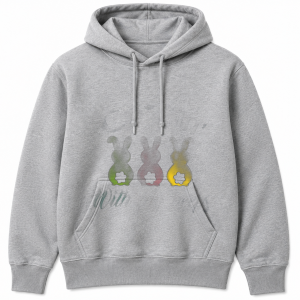 Chillin with My Peeps Bunny Trio Dark Hoodie