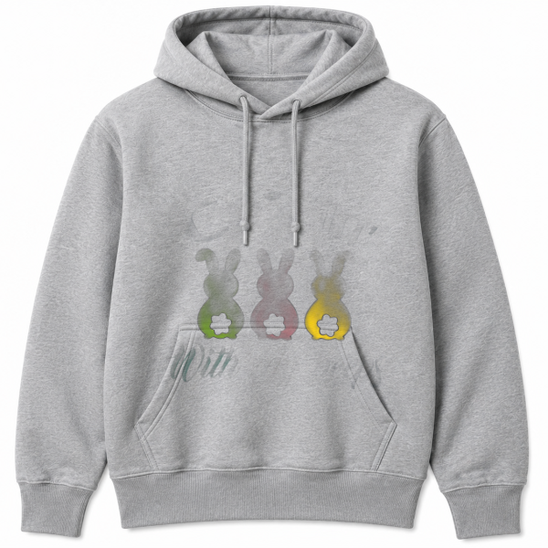 Chillin with My Peeps Bunny Trio Dark Hoodie
