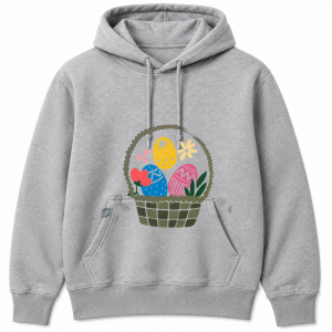 Easter Basket Eggs Hearts Flower Hoodie
