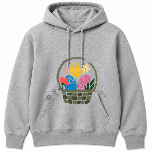 Easter Basket Eggs Hearts Flower Hoodie