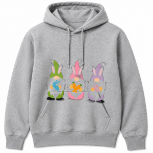 Easter Gnomes Trio Bunny Carrot Egg Hoodie