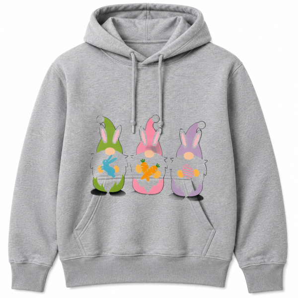 Easter Gnomes Trio Bunny Carrot Egg Hoodie