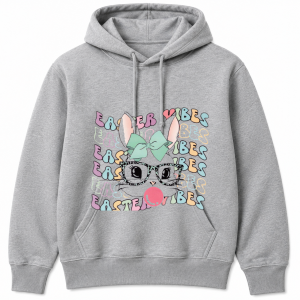 Easter Vibes Bunny Bow Sunglasses Hoodie