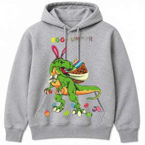 Egg Hunter Trex Dinosaur Bunny Ears Hoodie
