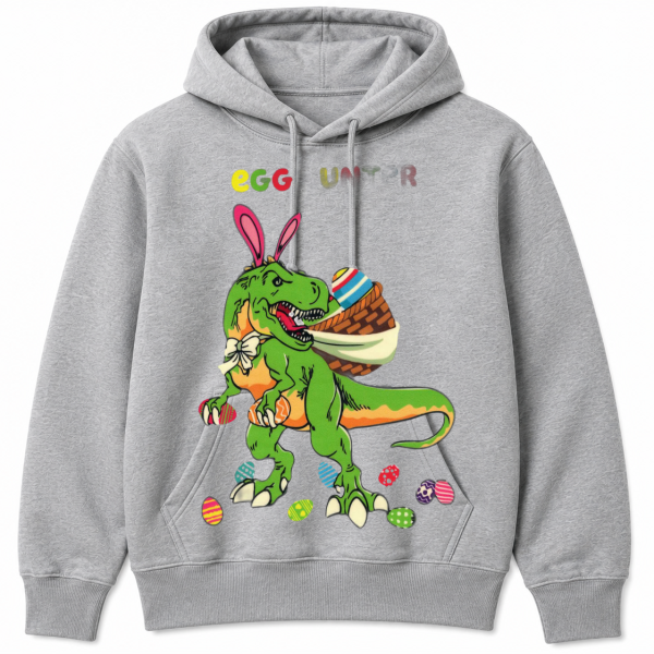 Egg Hunter Trex Dinosaur Bunny Ears Hoodie