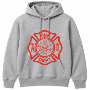 Fire Department Badge Emblem Hoodie