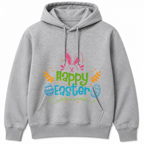 Happy Easter Bunny Headband Wheat Hoodie