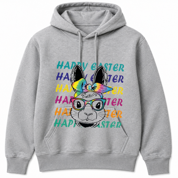Happy Easter Bunny Tie Dye Sunglasses Hoodie