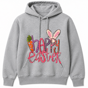 Happy Easter Carrot Bunny Ears Hoodie