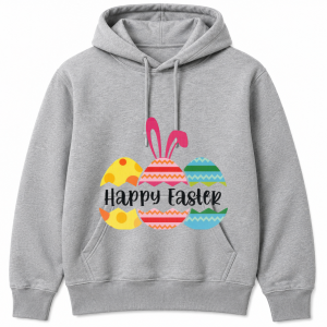 Happy Easter Cracked Eggs Bunny Ears Hoodie