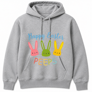 Happy Easter Peeps Bunny Faces Hoodie