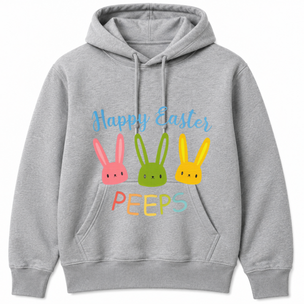 Happy Easter Peeps Bunny Faces Hoodie