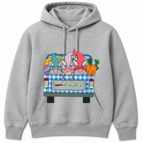 Happy Easter Truck Gnomes Carrots Hoodie