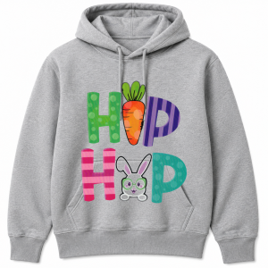 Hop Easter Carrot Bunny Hoodie