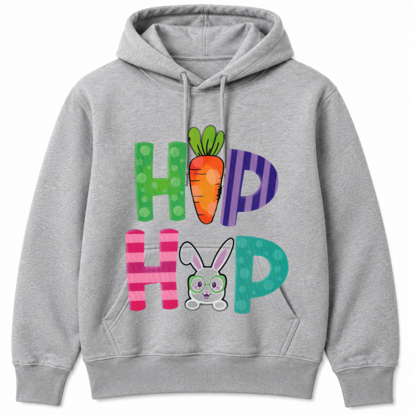 Hop Easter Carrot Bunny Hoodie