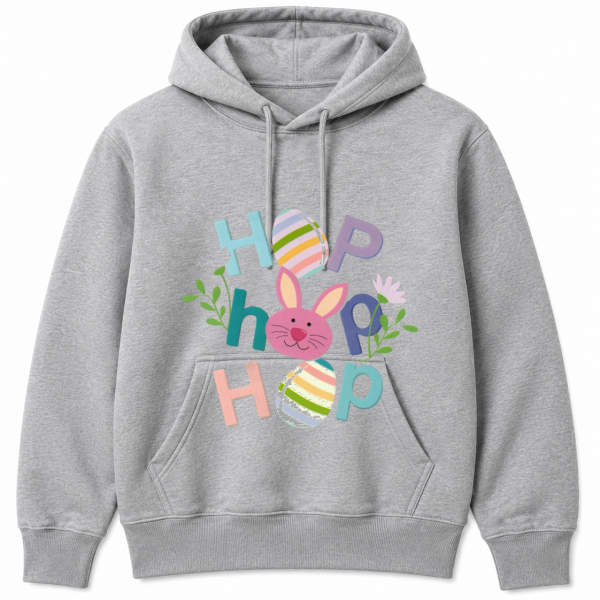 Hop Hop Hop Bunny Eggs Flowers Hoodie