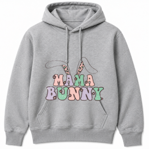 Mama Bunny Leopard Ears Hoodie