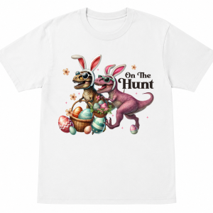 On The Hunt Dinosaur Bunny Ears Easter Shirt