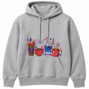 Patriotic Coffee Drinks 4th of July Hoodie