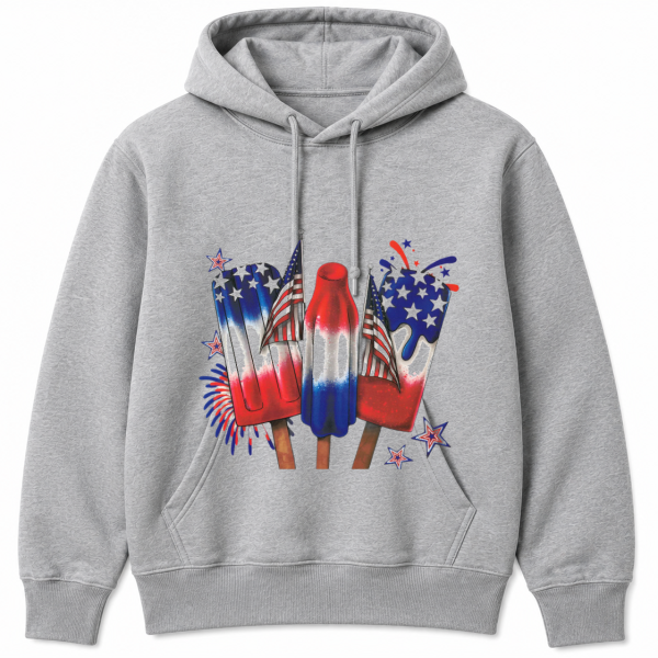 Patriotic Popsicles Flags Hoodie