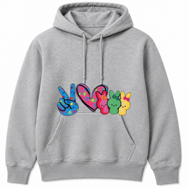 Peace Love Peeps Bunnies Hoodie