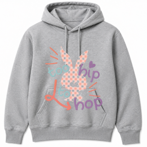 Too Hip to Hop Checkered Bunny Hoodie