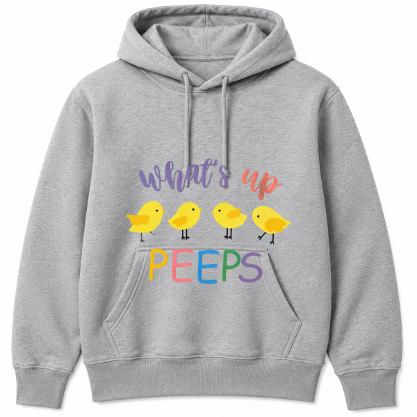 Whats up Peeps Yellow Chicks Hoodie